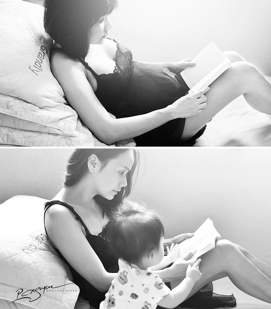 Mothers Often Read Books And Listen To Music To Unborn Babies