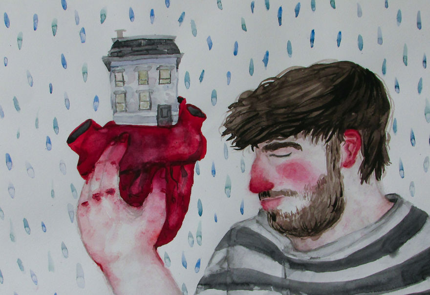 Watercolour Paintings Made By Young Artist