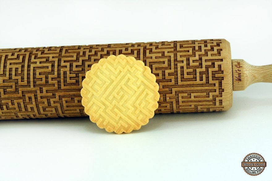 Engraved And Embossed Rolling Pins With Any Pattern