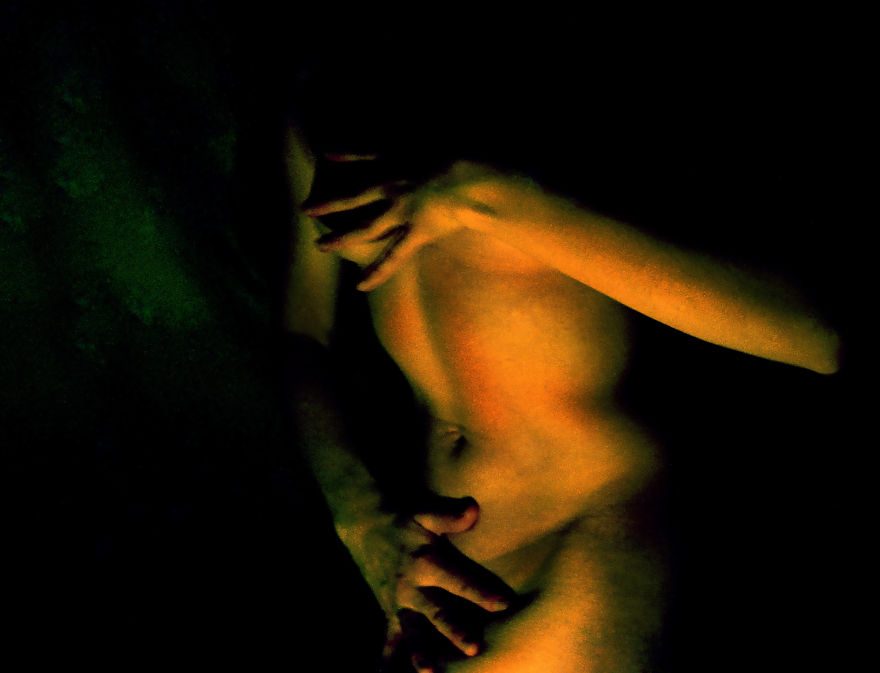 I Use One Candle To Light The Female Nude Form, Then Photographed It