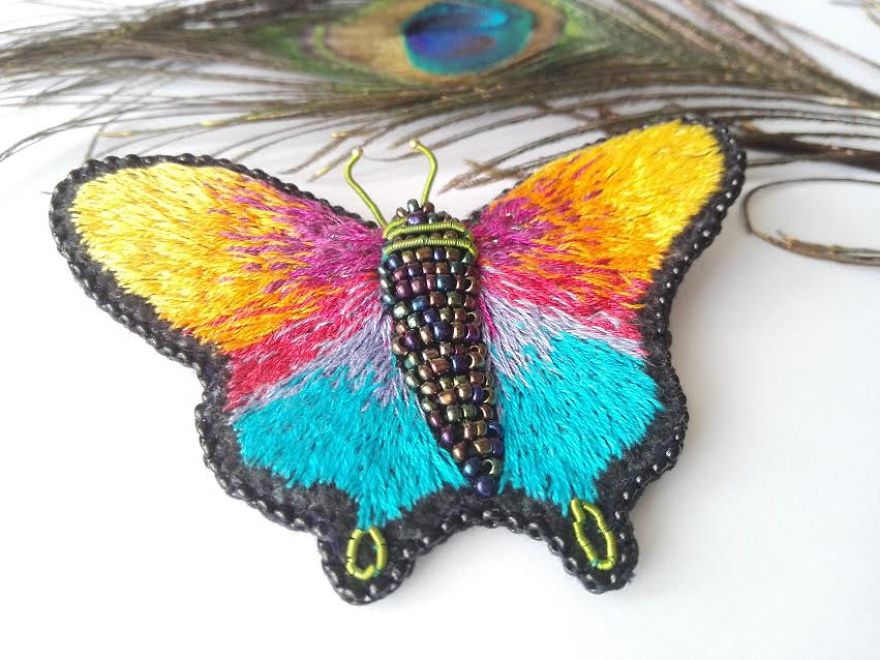 Rainbow Butterfly Brooch/pendant