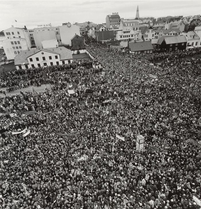 Women Of The 1975 Icelandic Women's Strike, Kvennafrídagurinn, When 90% Of The Female Population Of Iceland Went On Strike To “demonstrate The Indispensable Work Of Women For Iceland’s Economy And Society”