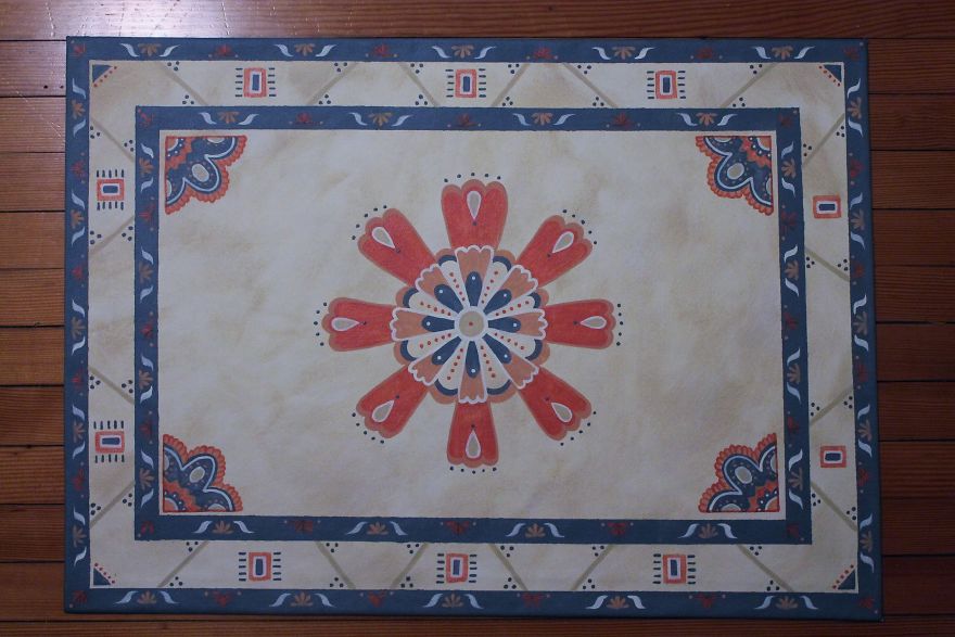 Oriental Rug Historic Canvas Floorcloth