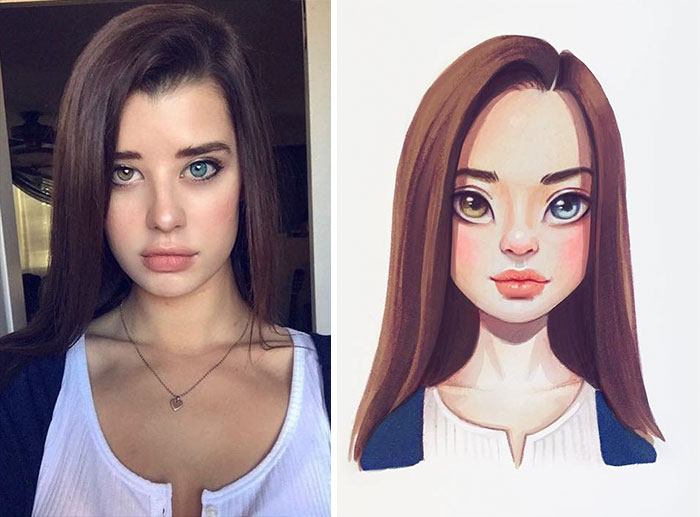 Russian Artist Draws Chic Portraits-cartoons Of Celebrities