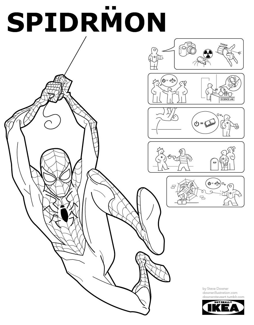 I Mashed Up Three Classic Superhero Origin Stories With Ikea Instruction Manuals