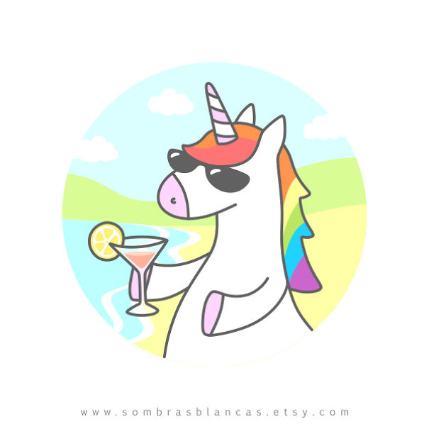 These Illustrations Of Unconcerned-Looking Unicorns Will Brighten Up Your Day