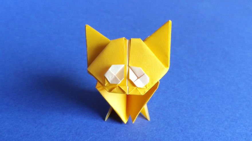 This Easy Origami Kitten Is So Cute That You Will Make 3, At Least!