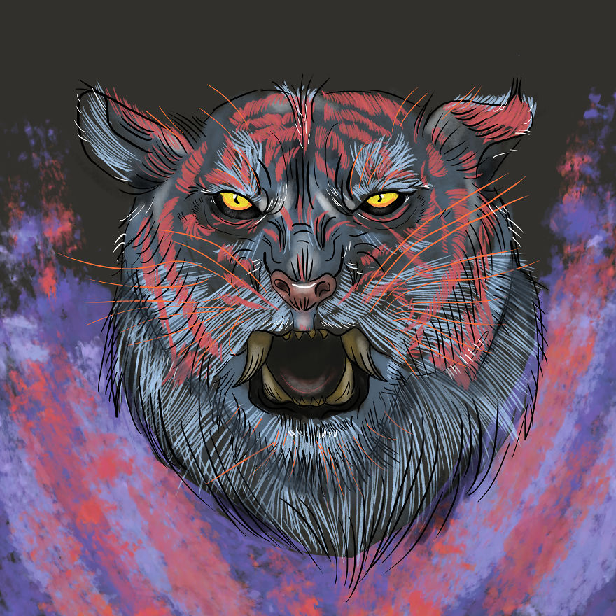 Big Cats Re-Imagined (illustration)