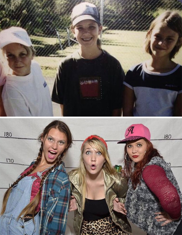 From Awkward Tweens To Semi Awkward Adults. (I'm In The Middle In 1st Pic & 3rd In The 2nd One)