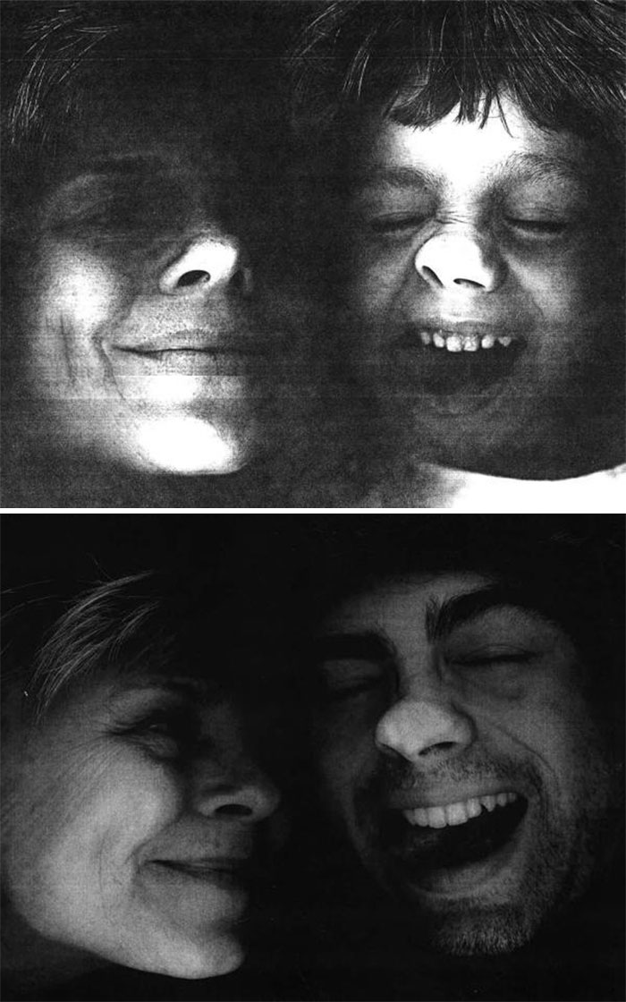 Mi hijo y yo poniendo la cara en una fotocopiadora, antes y ahora