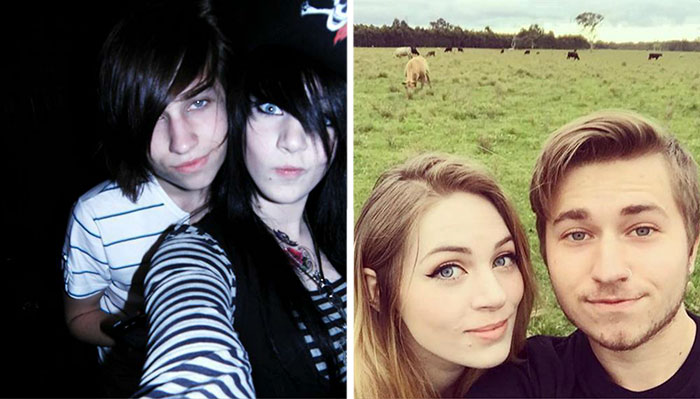 Me And My Girlfriend When We First Met Vs. Now. The Regretful Emo Phase