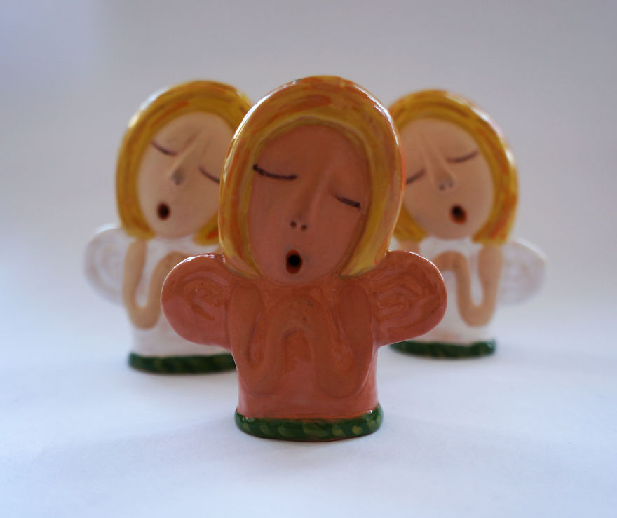 Cute, Unique Angels Made By Artist With Vision Disability