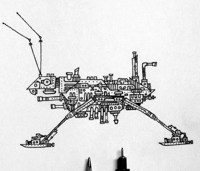 I Drew Animals As War Machines Out Of Hundreds Of Parts