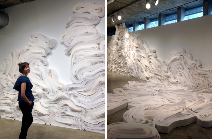 One Ton Of Recycled Paper Was Used To Recreate The Melting Glaciers In The Arctic