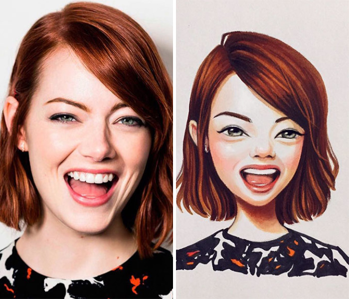 Russian Artist Turns Celebrities Into Adorable Cartoon Characters