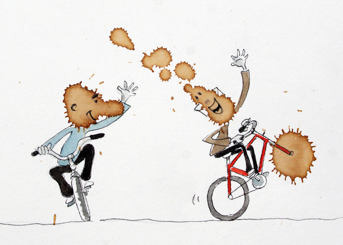 I Intentionally Spill Coffee On Paper And Look For Bicycle Stories In Them