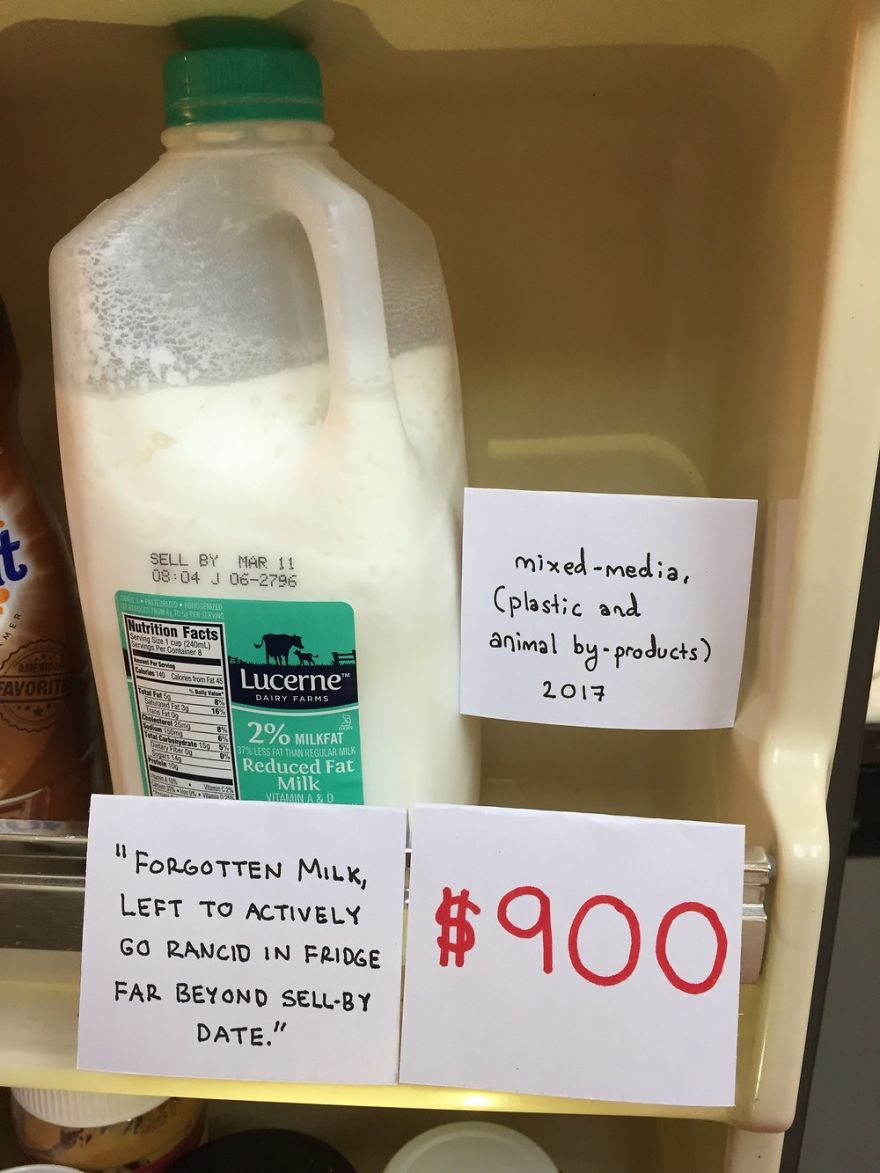 Value Of "Forgotten Milk, Left To Actively Go Rancid In Fridge Far Beyond Sell-By Date" Grew Over Time (From 700$ To 900$)