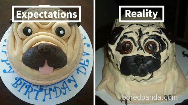 Pug Cake Fail