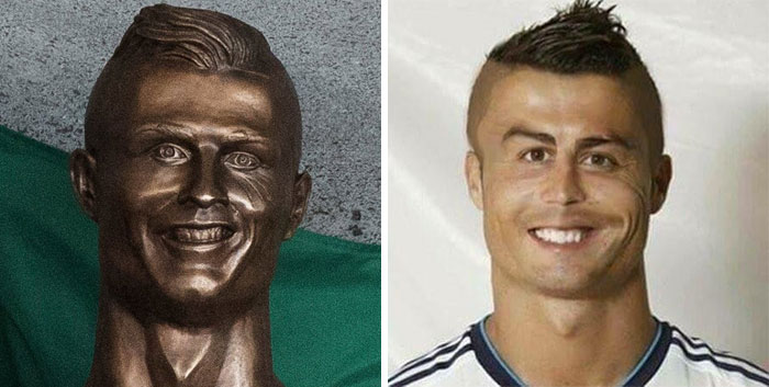 Cistiano Ronaldo Statue Fail