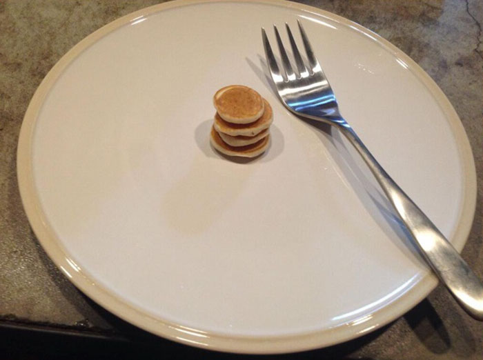 "I Only Want Tiny Pancakes Today." Troll Dad Obliges