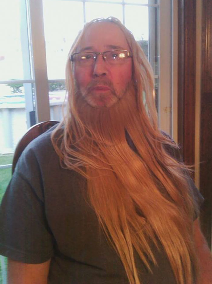 My Uncle And Dad Found My Cousin's Hair Extensions, And Sent The Whole Family Glamour Shots
