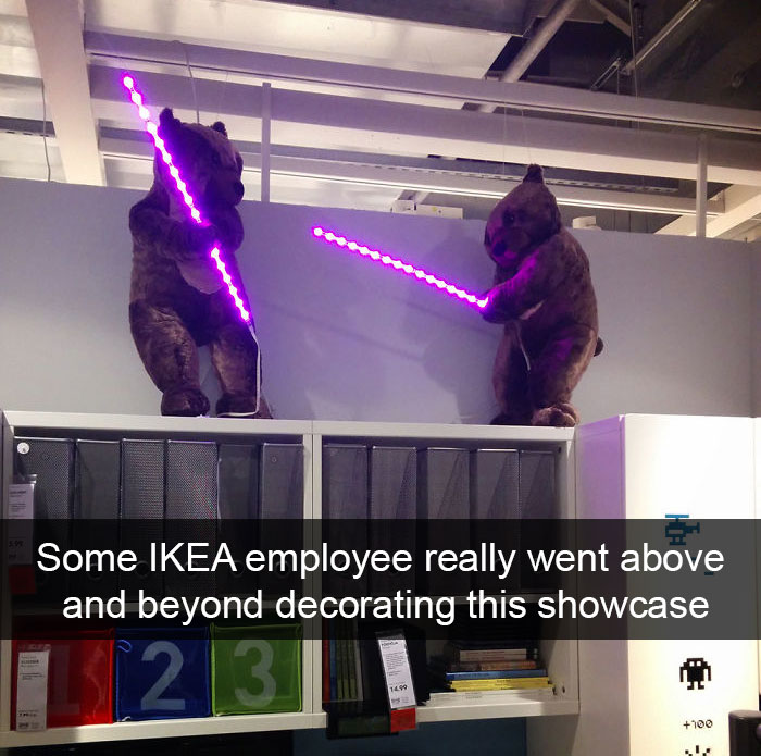 Some Ikea Employee Really Went Above And Beyond Decorating This Showcase