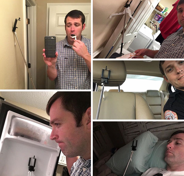 My Wife Asked Me To Take Some Pictures With My New Selfie Stick When Doing Stuff Throughout The Day