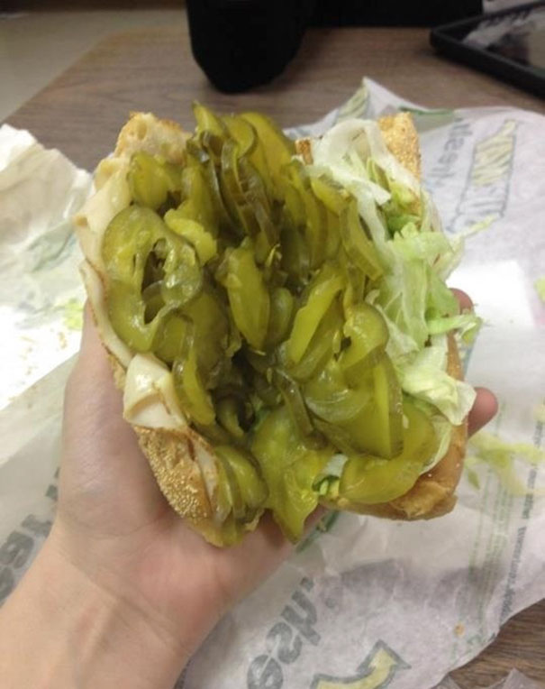 So I Asked For Extra Pickles Today At Subway