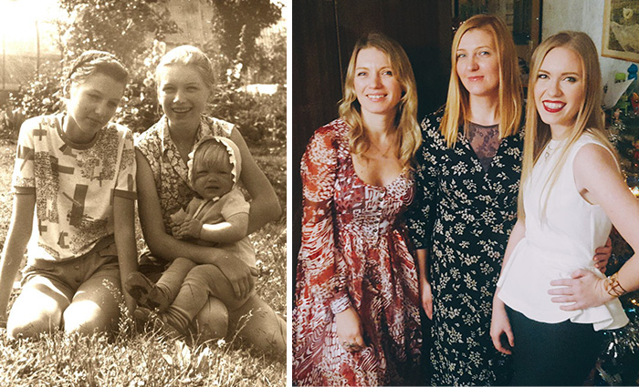 Me And My Sisters Growing Up. 1993 And 2016