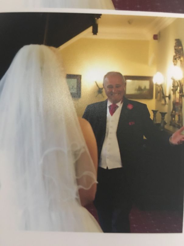 My Dad Seeing Me For The First Time On My Wedding Day.