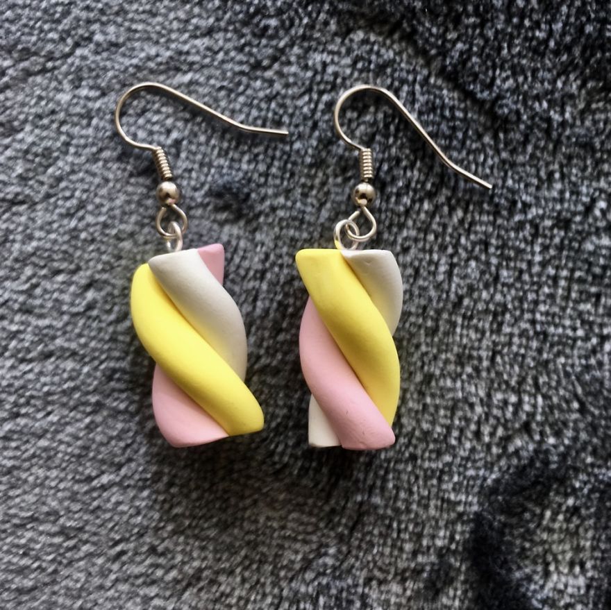 Polymer Clay Pins And Earrings Made By Me