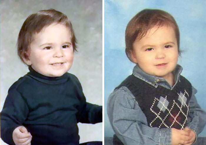 Father And Son At The Age 2