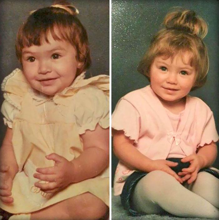 Mother And Daughter 19 Years Apart. Nearly 2 Years Old