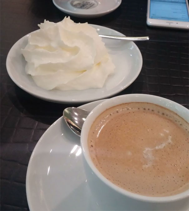 Ordered Coffee With Cream In Germany And This Is What I Got