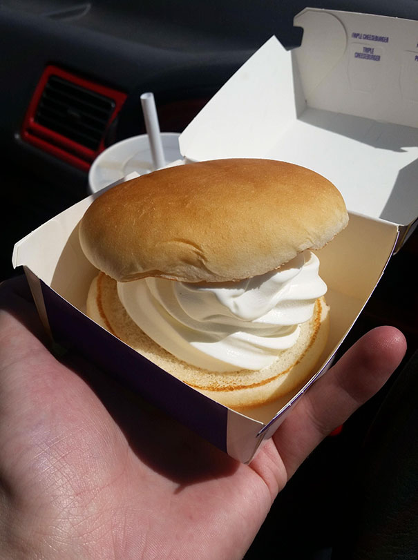 Went To McDonald's And Ordered An "Ice-Cream Sandwich" Out Of Boredom. They Deleivered