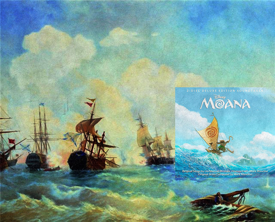 I Combine Movie Soundtrack Album Covers With Classical Paintings
