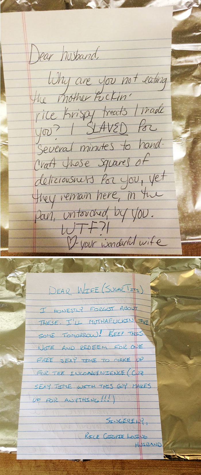 18 Hilarious Love Notes By Couples With A Sense Of Humour  Bored