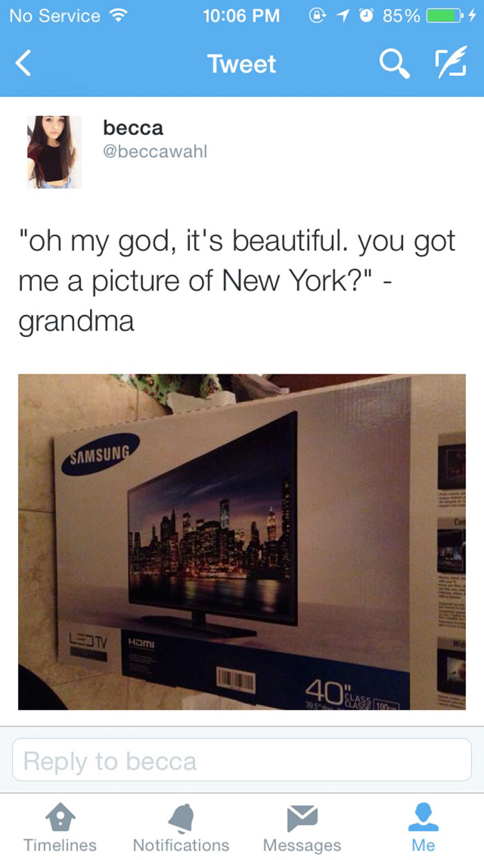 So We Got Grandma A Tv...