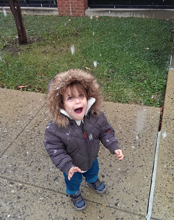 My Son Seeing Snow For The First Time