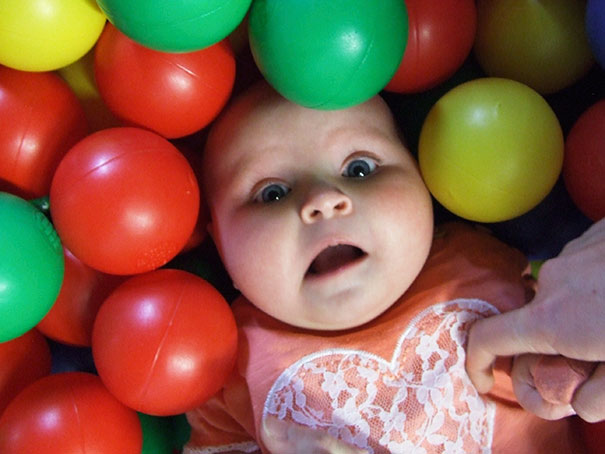 My 4 Month Old Daughter Visited A Ball Pool For The First Time Today