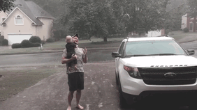 Toddler's Priceless Reaction To Her First Summer Rain
