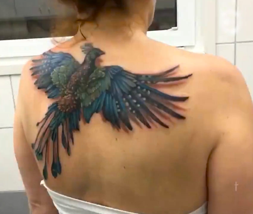 Incredible Flying Phoenix Tattoo