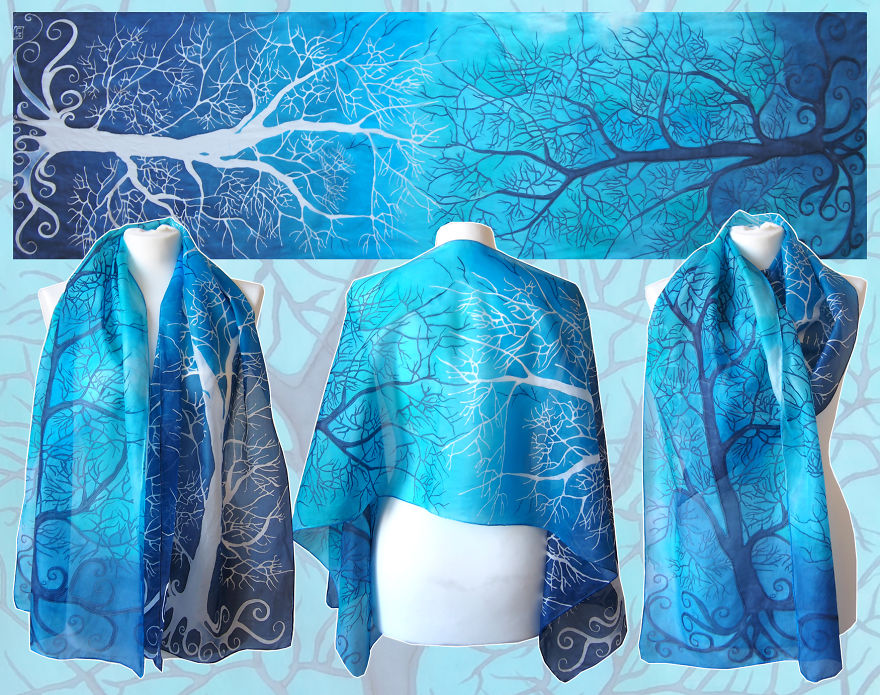I Paint On Silk To Create Wearable Piece Of Art