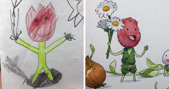 Dad Turns His Sons' Doodles Into Anime Characters, And The Result Is  Amazing | Bored Panda