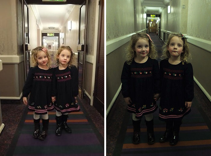 Dad Uses His Identical Twins To Scare People In Hotels, And It's Hilariously Terrifying