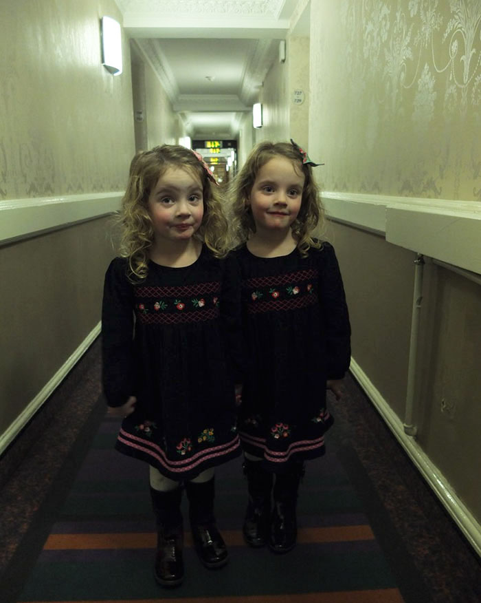 Dad Uses His Identical Twins To Scare People In Hotels, And It's Hilariously Terrifying