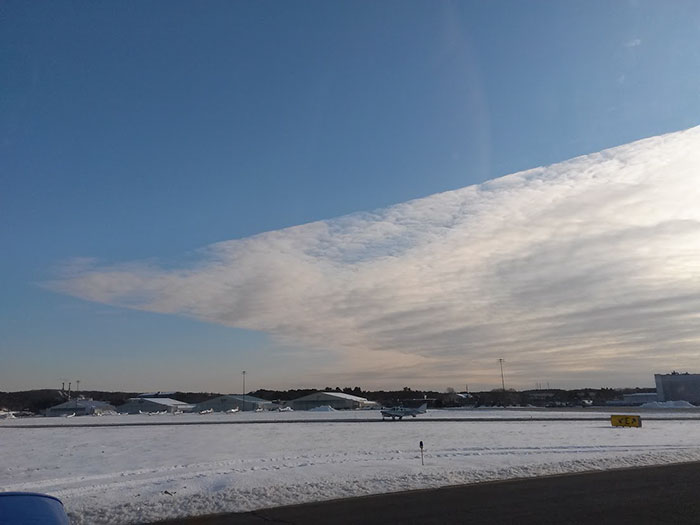 A Cloud With Two Very Straight Edges