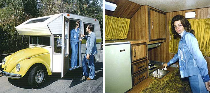 Rare 1970s Volkswagen Beetles Converted Into Mobile Homes, A.K.A. "Bug Campers"