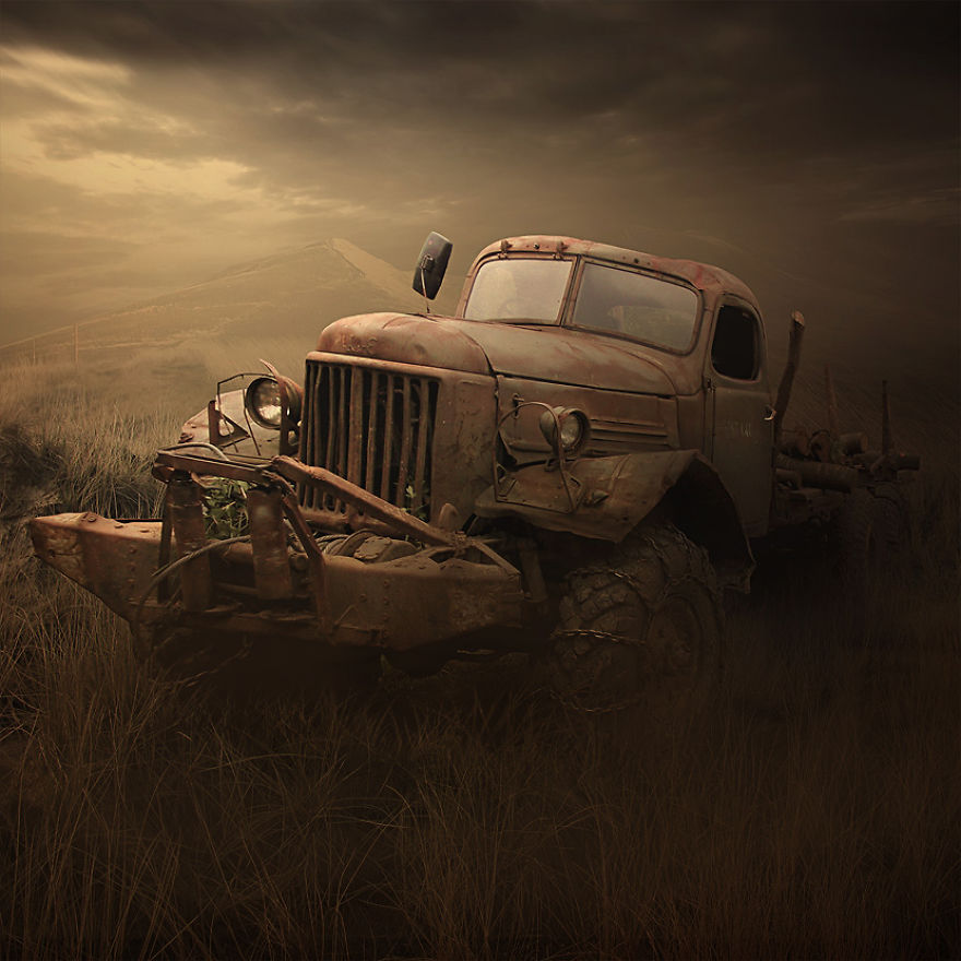 I Rescue Beautiful Old Cars From Being Forgotten Using Digital Art