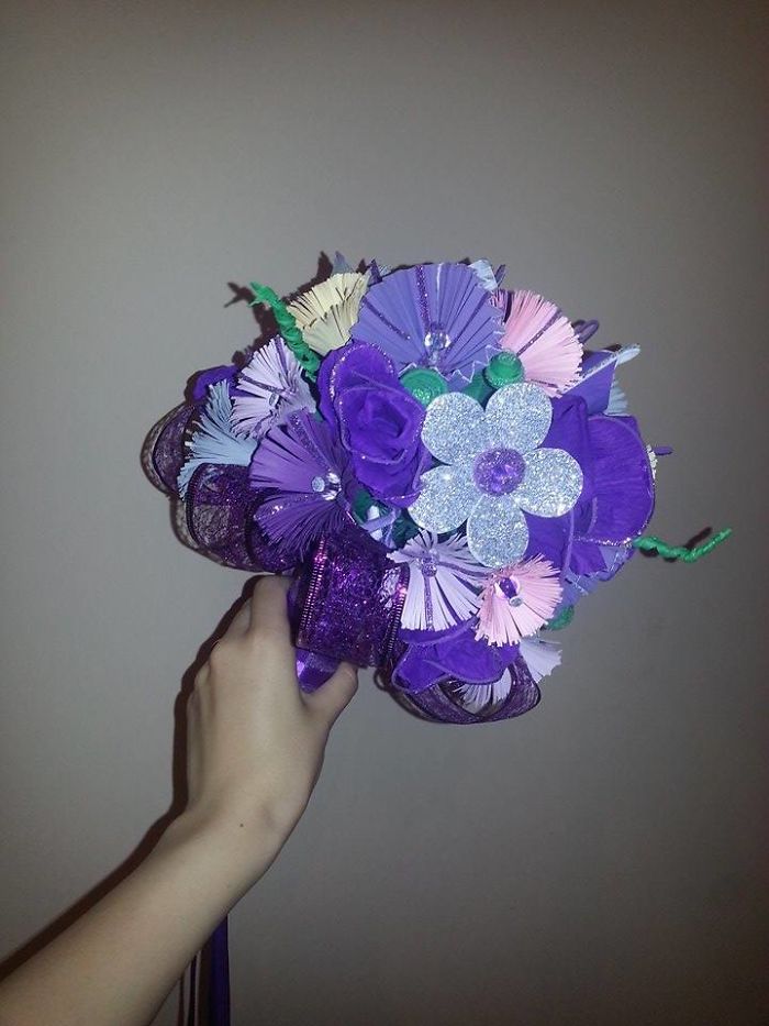 Mom Makes The Most Beautiful Bouquets Out Of Handmade Paper Flowers And Her Two Daughters Help Her Decorate Them